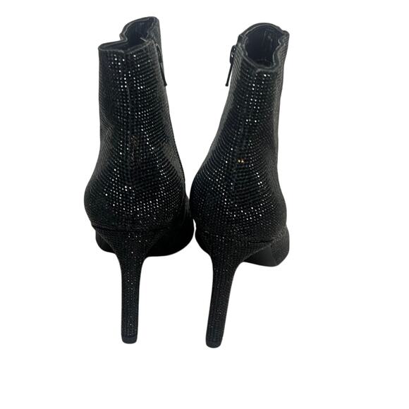 Gianni Bini Anina Black Sparkly Glitter Party Boots 10 Stiletto Heel Holidays - Picture 6 of 8